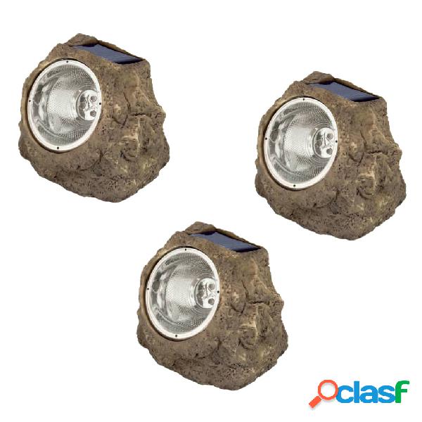 Luxform Lampade Solari a LED da Giardino Andes 3 pz a Forma