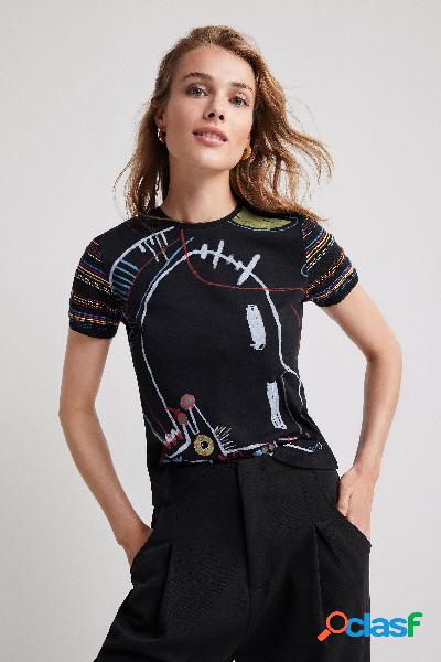 Maglietta maniche tricot