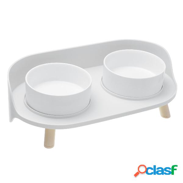 Mangiatoia per gatti in ceramica a doppio foro Ciotola per