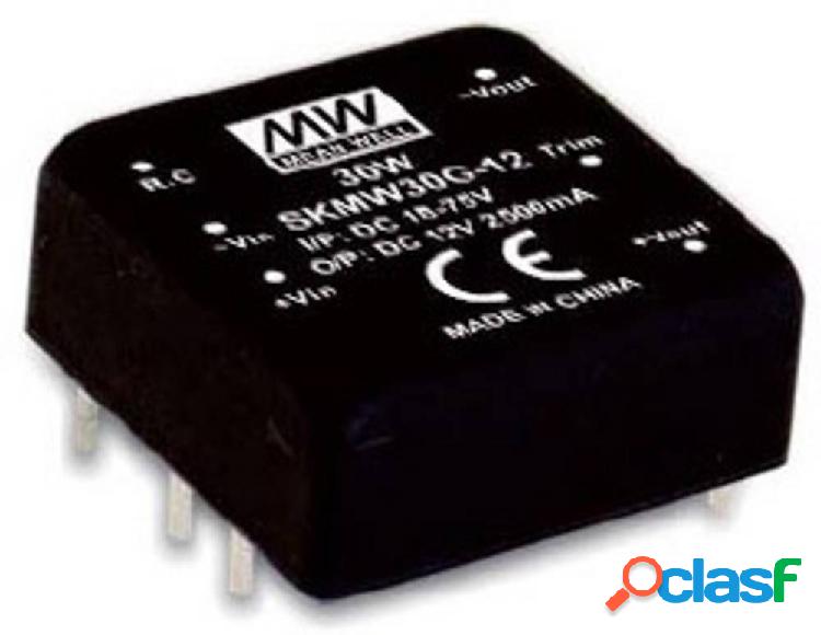 Mean Well DKMW30F-15 Convertitore DC/DC SMD 12 V/DC 15 V/DC