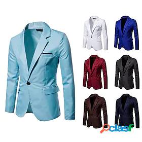 Mens Blazer Fall Business Daily Work Regular Coat Breathable