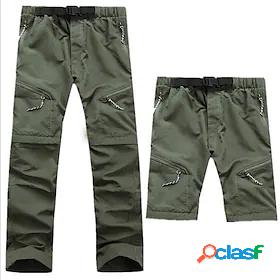 Men's Convertible Zip Off Pants Hiking Pants Trousers Hiking