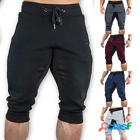 Mens Running Cropped Pants Running Capri Pants Sports