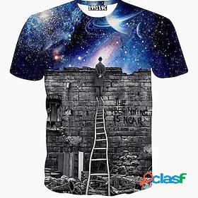 Mens T shirt Tee Shirt Galaxy Graphic Patterned Daily Sports