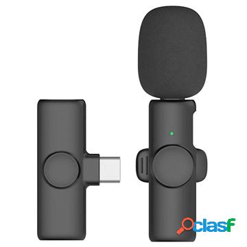 Microfono Wireless Lavalier/Lapel K2 - USB-C - Nero