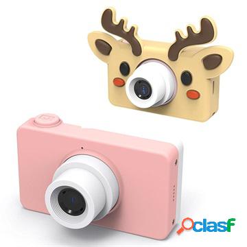 Mini fotocamera digitale HD per bambini D8 - 8MP - Rosa /