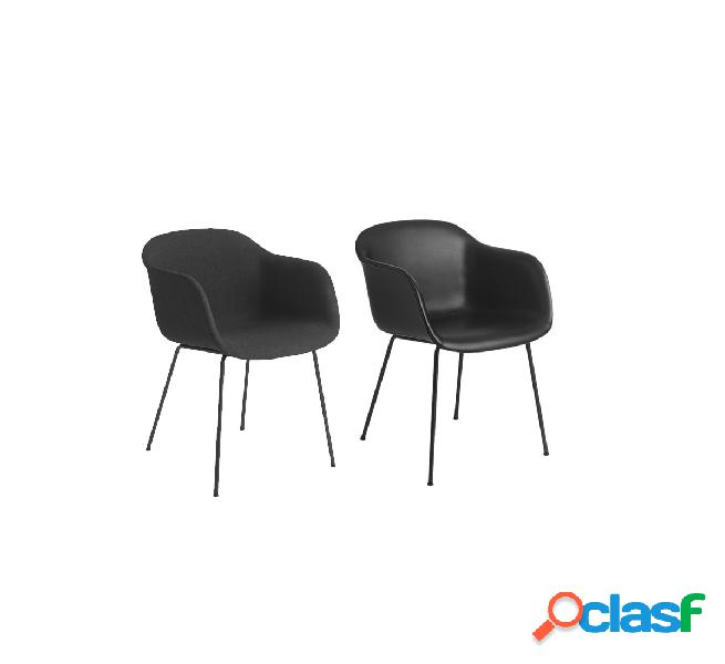 Muuto Fiber Poltroncina - Base Tubolare Scocca Tessuto o