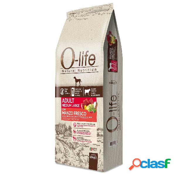 O-Life Dog Adult Medium Large con Manzo fresco 10 kg