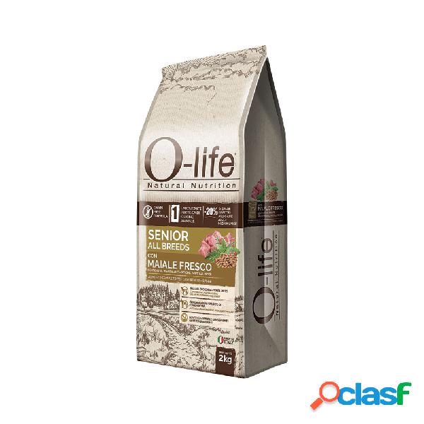 O-Life Dog Senior All Breeds con Maiale fresco 2 kg