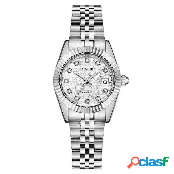OROLOGIO DA UOMO DONNA LONGBO 80435 IN ACCIAIO CON STRASS
