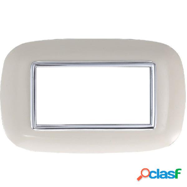 PLACCA OVAL 3 4 6 MODULI COLORE SABBIA COMPATIBILE CON