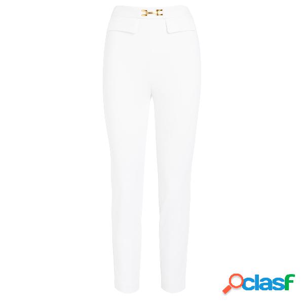 Pantalone skinny Elisabetta Franchi avorio