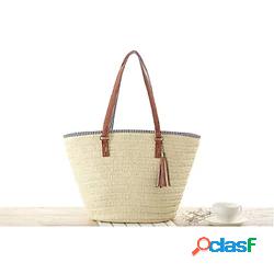 Per donna Borsa di paglia Borse Totalizzatore Borsa di