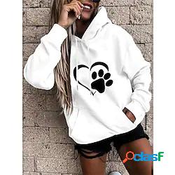 Per donna Felpa con cappuccio pullover Stampe astratte Altre