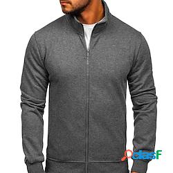 Per uomo Felpa con cappuccio pullover Tinta unica Sportivo