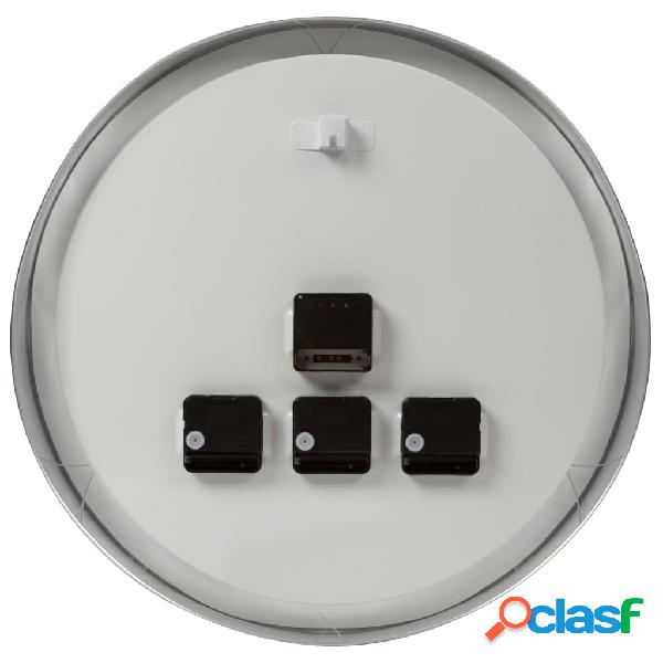 Perel Orologio da Parete con 3 Fusi Orari 45,5 cm Bianco e