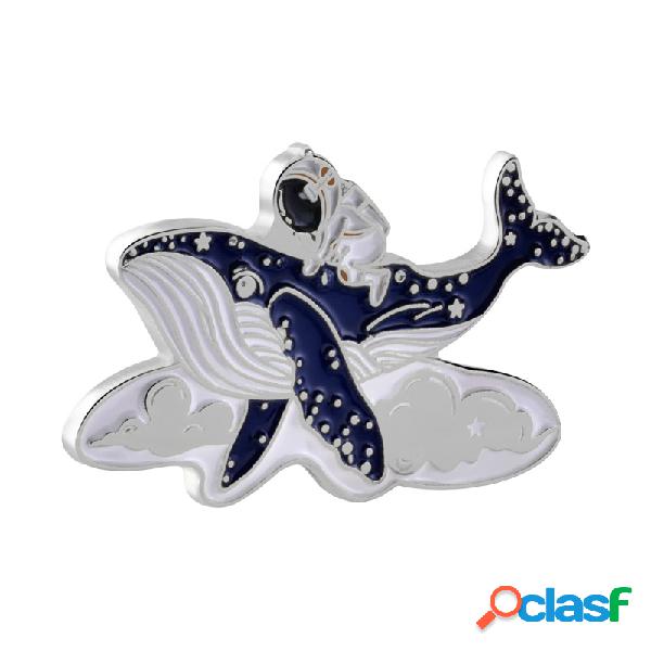 Pins con humpback whale design Acciaio legato Spillette