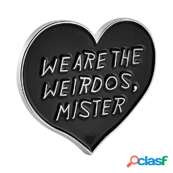 Pins con van design e "we are the weirdos, mister" lettering