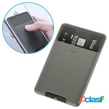 Portacarte Baseus Porta Carte Adesiva Universale - Grigio