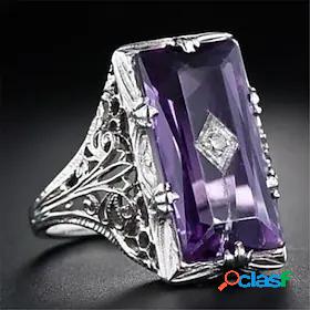 Ring Daily Silver Platinum Plated Alloy 1pc Stylish AAA
