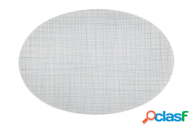 Rosenthal Piatto ovale Mesh porcellana riga acqua azzurro
