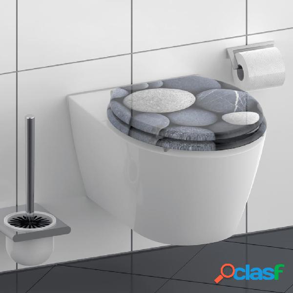 SCHÜTTE Tavoletta WC con Chiusura Rallentata GREY STONE