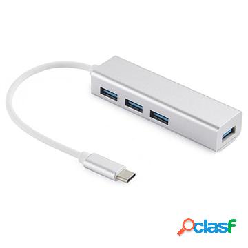 Sandberg Saver USB-C / 4 x USB-A Hub - USB 3.0 - Bianco