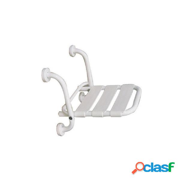 Sedile ribaltabile plastica resistente bianca con fissaggio