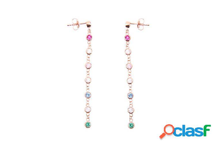 Selezione Zanolli Orecchini argento con zirconi multicolor