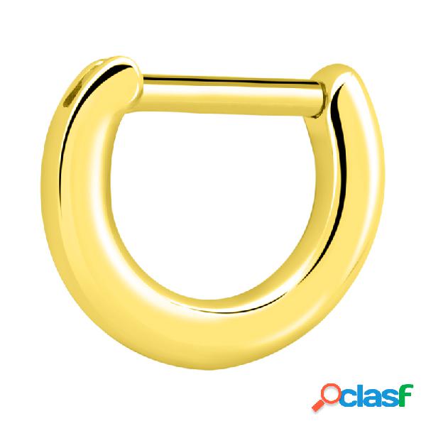 Septum clicker (surgical steel, gold, shiny finish) Acciaio