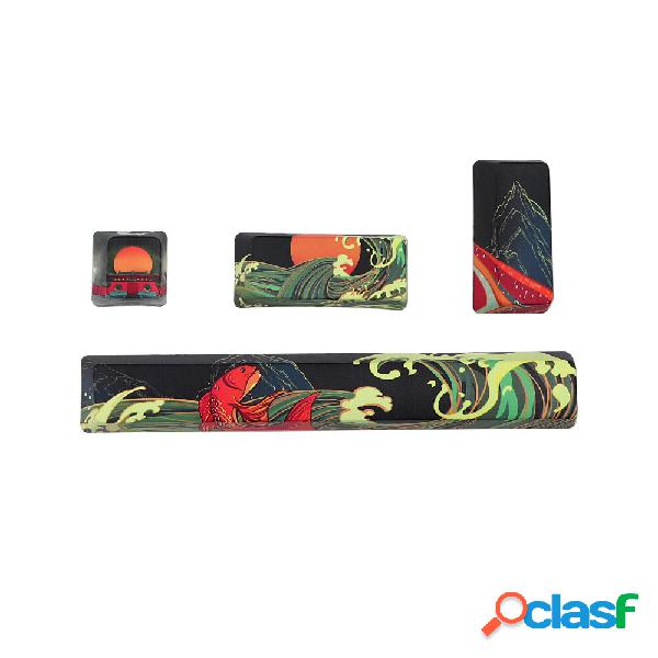 Set di 4 tasti personalizzati PBT Keycaps Profilo OEM Spazio