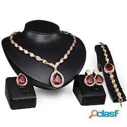 Set di gioielli For Per donna Rubino sintetico Feste