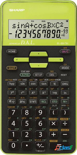 Sharp EL-531TH Calcolatrice per la scuola Verde Display
