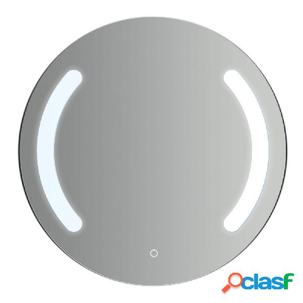 Specchio rotondo doppia striscia led laterale integrata