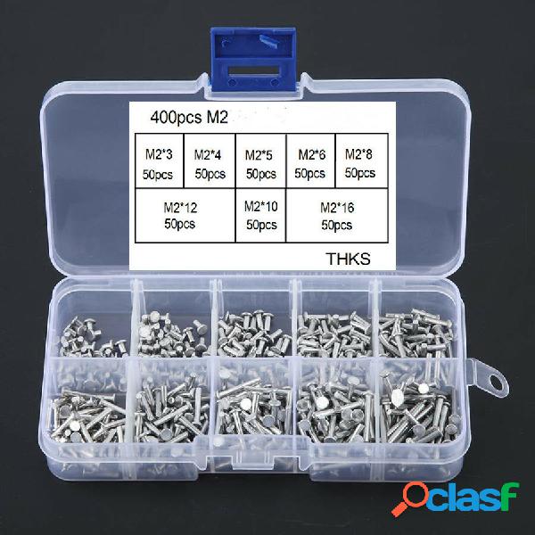 Suleve 400Pcs M2 M2.5 Kit assortimento di rivetti in
