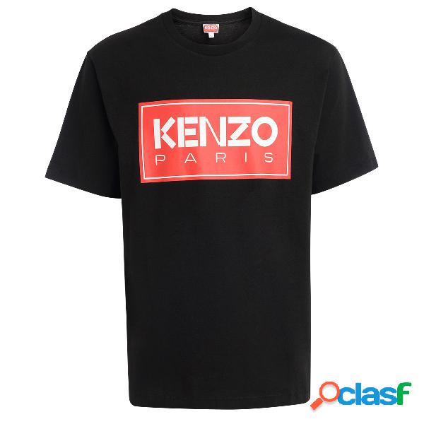 T-Shirt Kenzo nera con maxi logo