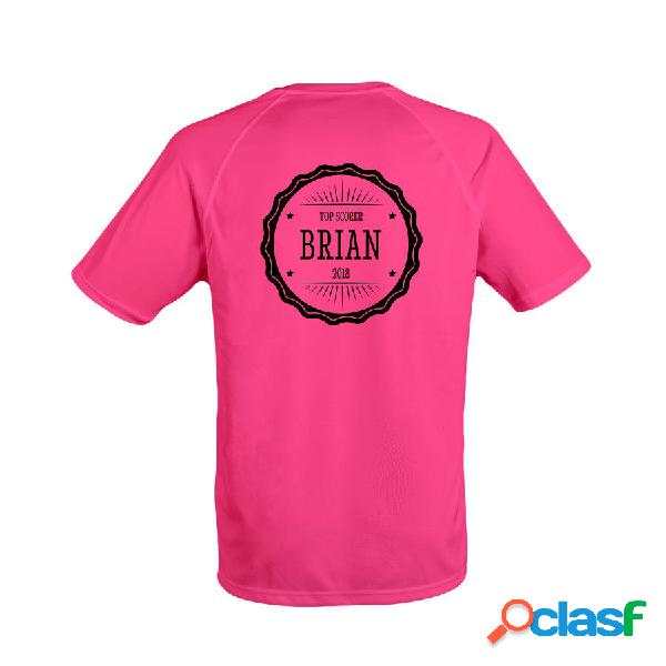 T-shirt sportiva da uomo personalizzata - Fucsia - S