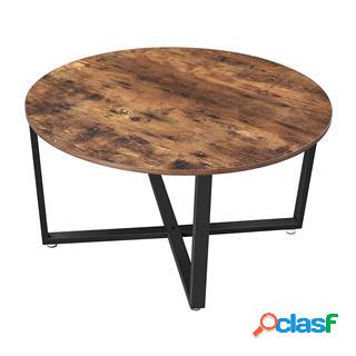Tavolino SALLY 88x47cm, Stile Industriale, Metallo e Legno