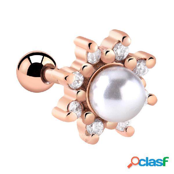 Tragus piercing Acciaio chirurgico 316L placcato in oro rosa