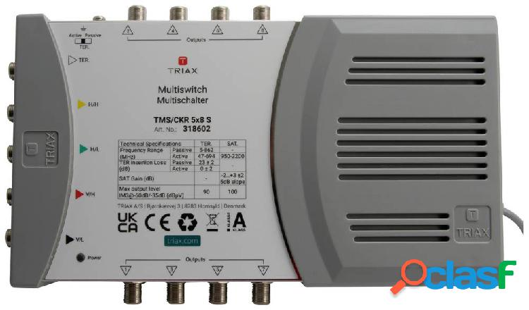 Triax TMS/CKR 5x8 S SAT multiswitch Ingressi (Multiswitch):