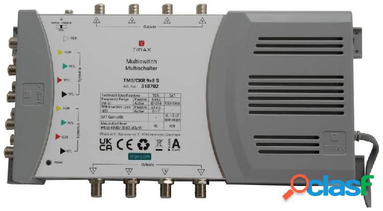 Triax TMS/CKR 9x8 S SAT multiswitch Ingressi (Multiswitch):