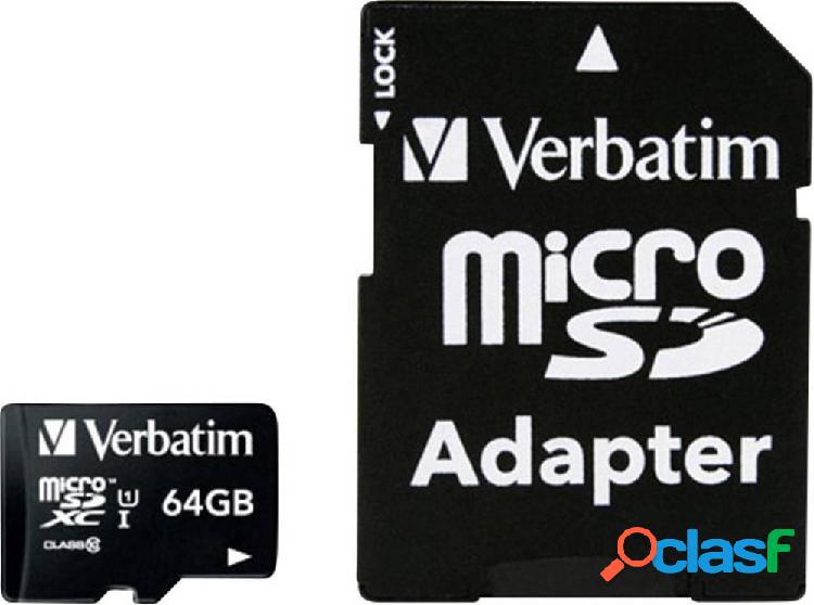Verbatim MICRO SDXC 64GB CL 10 ADAP Scheda microSDXC 64 GB