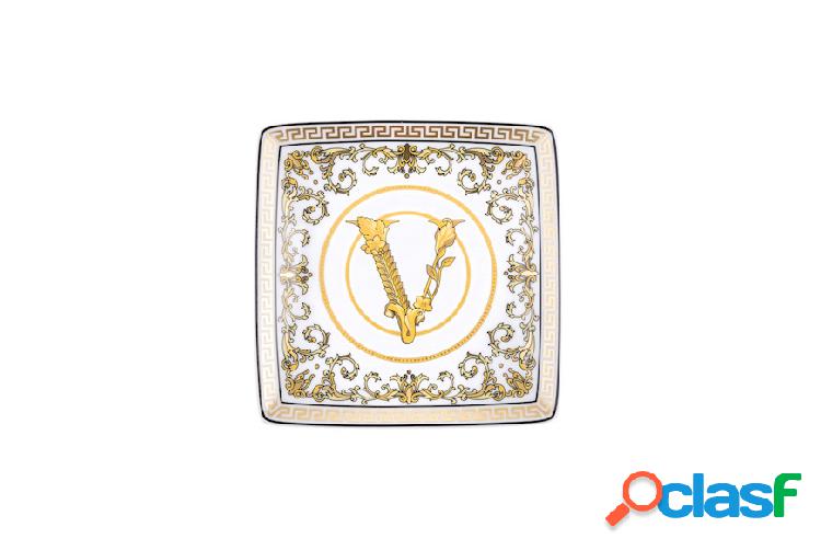 Versace Piattino Virtus Gala porcellana bianco bianco oro
