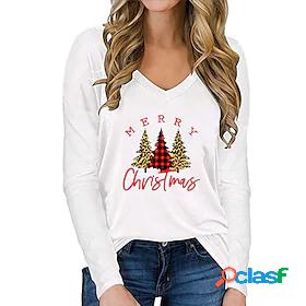 Womens Blouse Christmas Tree Christmas Casual Daily Long