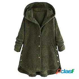 Womens Coat Teddy Coat Sherpa jacket Button Long Coat Green