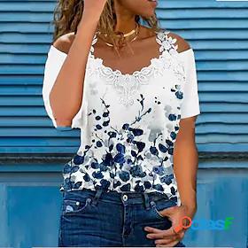 Womens Floral Plaid / Check Butterfly Casual Holiday Weekend