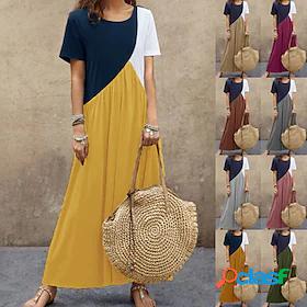 Womens Loose Splice Basic Elegant Luxurious Multi Color