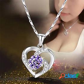 Womens Necklace Alumium Alloy Love Heart For Causal Holiday