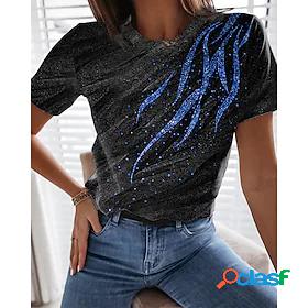 Womens T shirt Tee Graphic Patterned Casual Weekend Painting