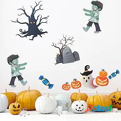 adesivi murali zucche del fumetto di halloween adesivi